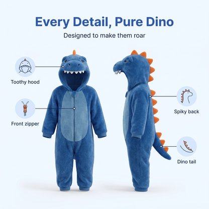 Snugasaur Fluffy Baby Dino Romper